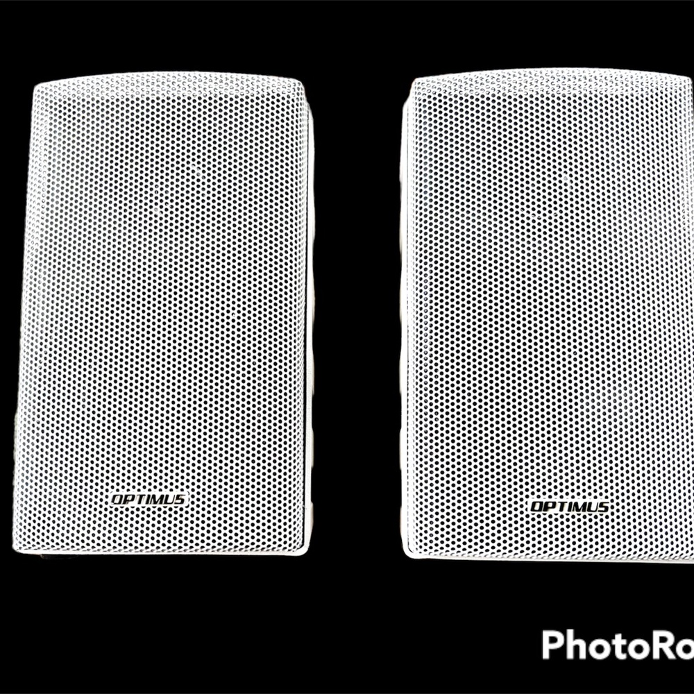 RARE VINTAGE SET OPTIMUS PRO XS WHITE SPEAKERS